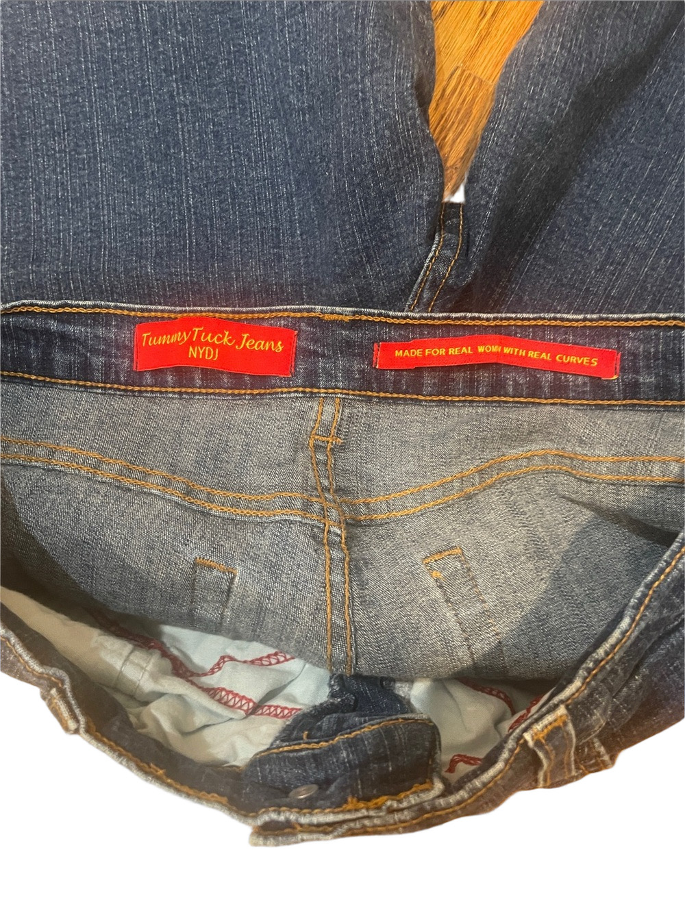 NYDJ Dark Blue High-Waist Denim Shorts - Picture 3 of 3